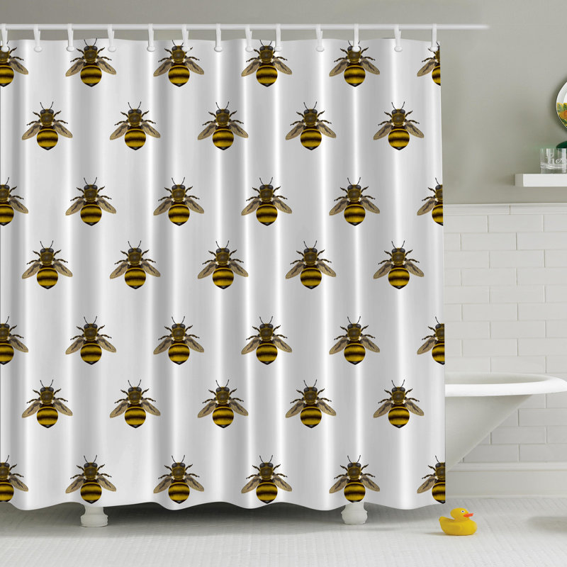 Rideau de douche simple Honeybees