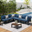 6 - Person Sectional Seating Group with Cushions-1118227285