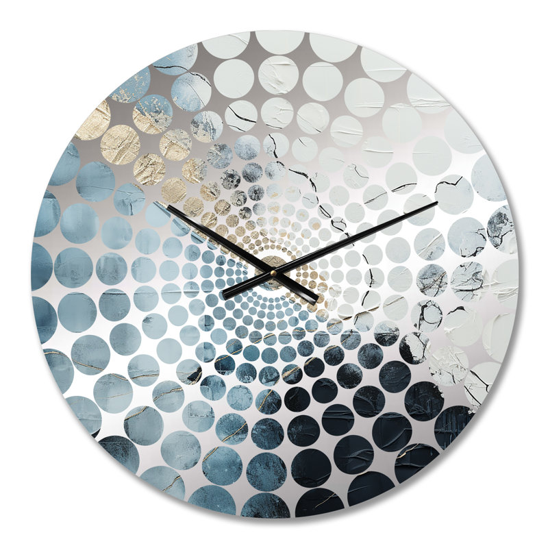 Minimalisme noir et blanc Paint Corner III - Horloge murale bord de mer, Petit