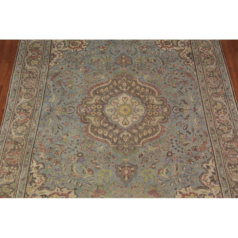 Tapis bleu 9 pi x 12 pi