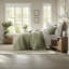 Breathable Linen Bedding Sets, Olive Green Quilt For Home Comfort