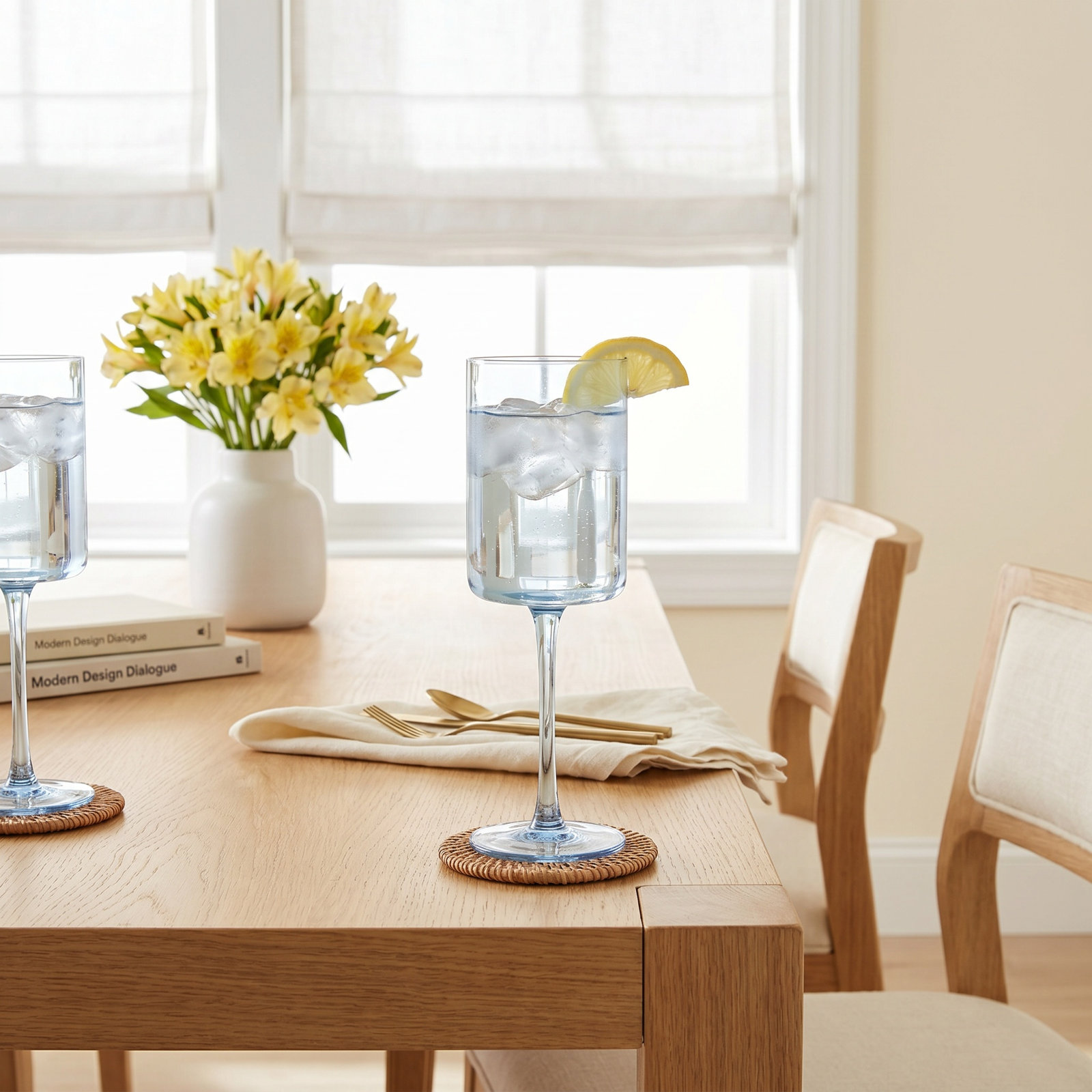 Wine Glass, Light Blue