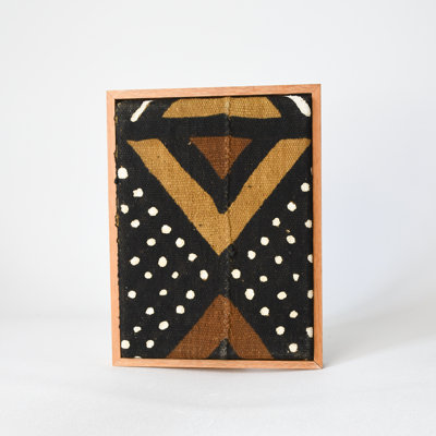 WULA Mudcloth Teak Framed Wall Art
