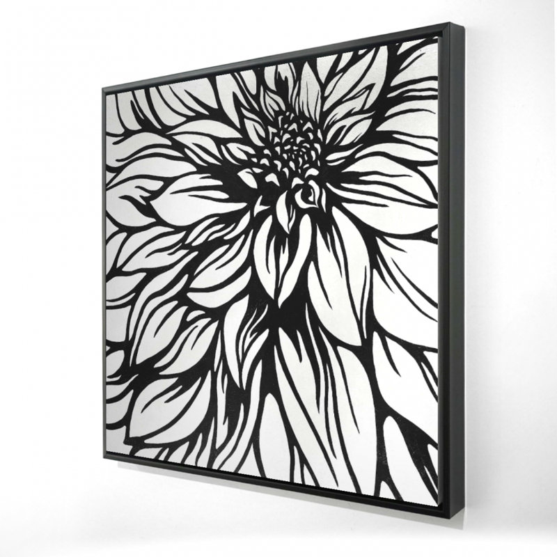 «Dahlia Flower Outline Style»