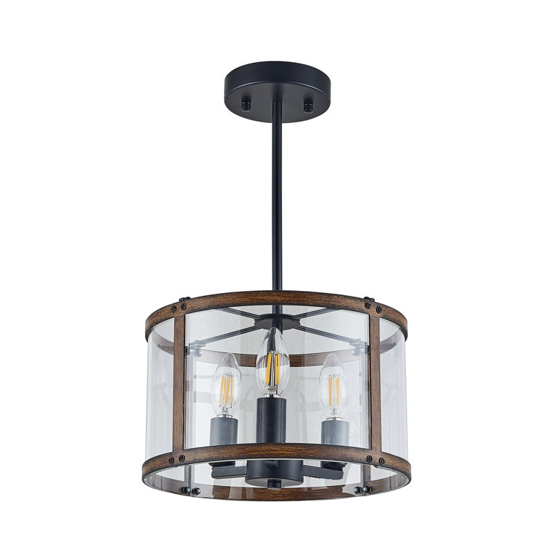 Luminaire suspendu tambour 3 lumières