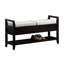 Beige Upholstered Bench With Storage Compartments Shoe In , Featuring Seats And Extra Space