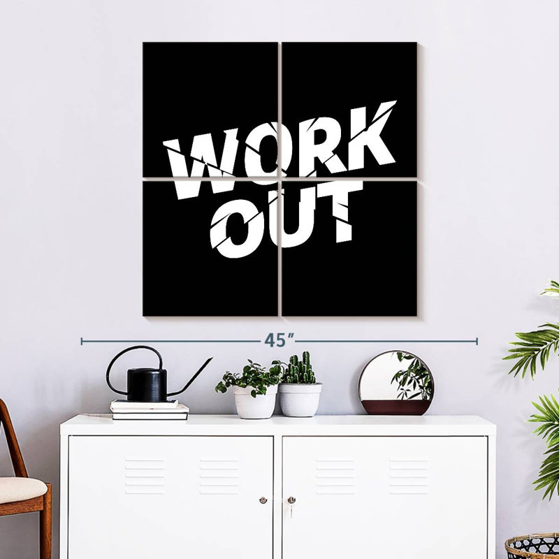 Kema Workout Typography, 32" H x 32" W