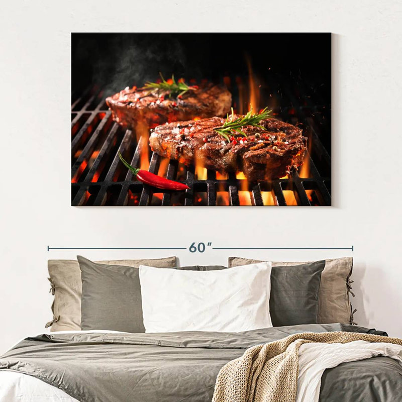 Yarlin Sizzling Beef Steaks, 34" H x 51" W