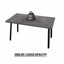 Table de salle à manger extensible de 55,12 à 70,87 pouces, table rectangulaire en bois aggloméré gris de style industriel médiéval avec pieds en métal noir pour la cuisine à domicile