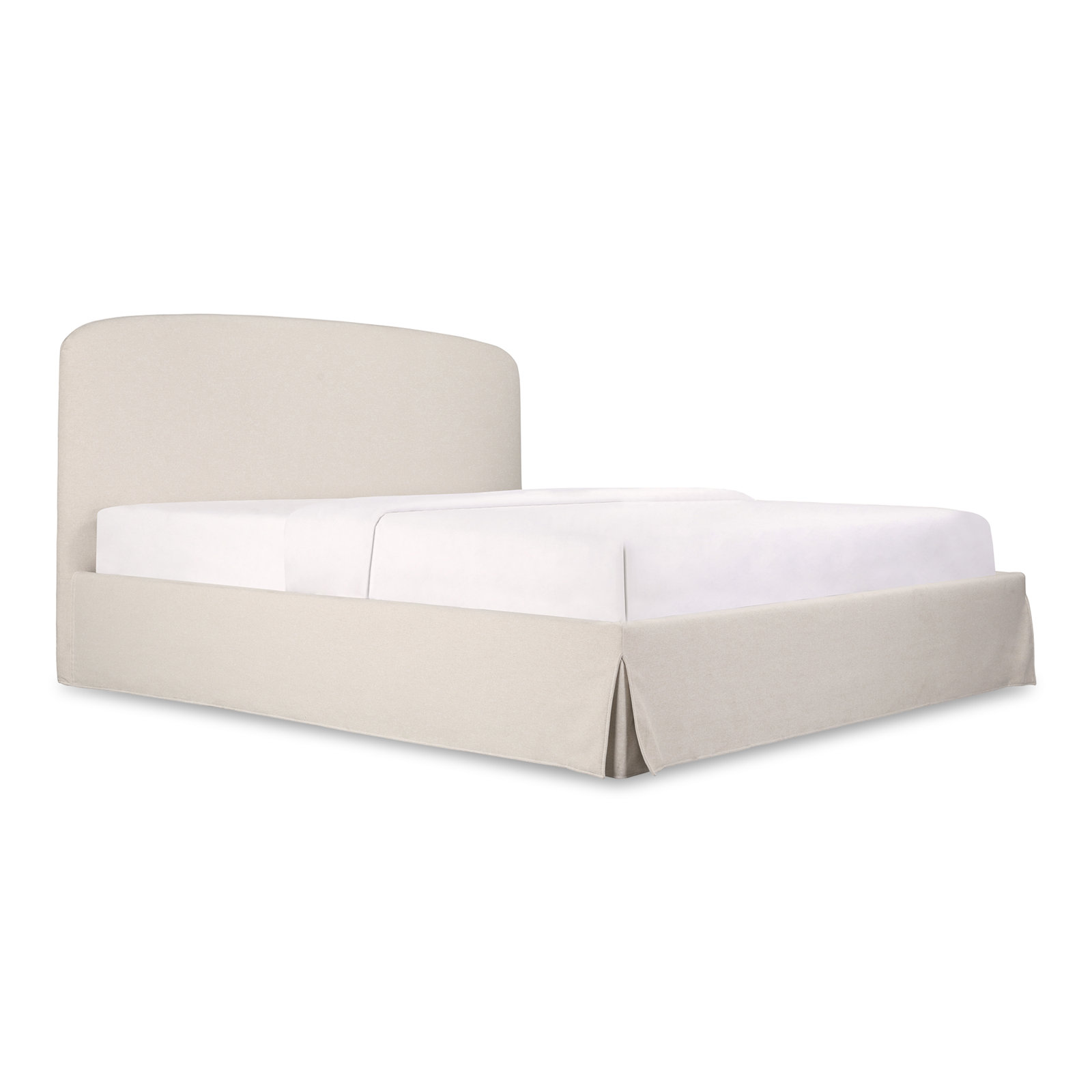 Windcrest Upholstered Platform Storage Bed, Queen, Cream