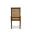 L'ensemble de table de salle à manger moderne 5 pièces se compose d'une table de cuisine et de 4 chaises de salle à manger en tissu de polyester beige avec dossier haut - finition noyer antique-260070353-260070317-240995808