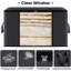 Ensemble de 6 grands organisateurs de garde-robe avec sacs de rangement à poignées robustes Boîte de rangement pliable pour édredons Couvertures Literie noir-2033594413