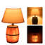 2 PCS Mid Century Table Lamp Large, Big Resin Table Lamp Unique with Three Lighting Methods-Farmhouse Drum Lampshade-Wine Barrel Night Light-Special Design for Home Decor