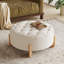 Repose-pieds moderne capitonné rond-1297491121