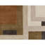 Tapis géométrique en laine / viscose à motif géométrique brun / ivoire / orange-96371525