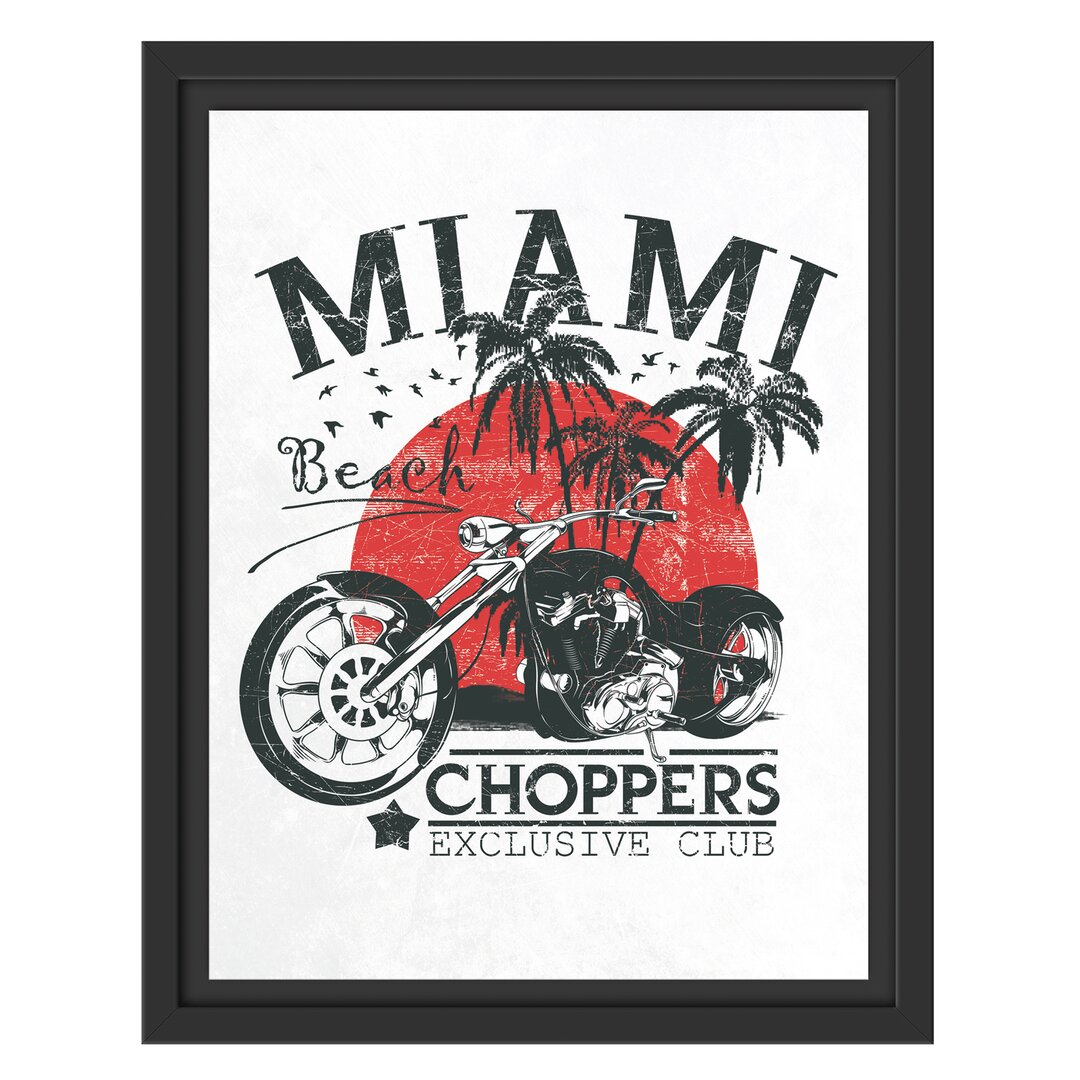 Gerahmtes Wandbild Miami - Choppers Hell