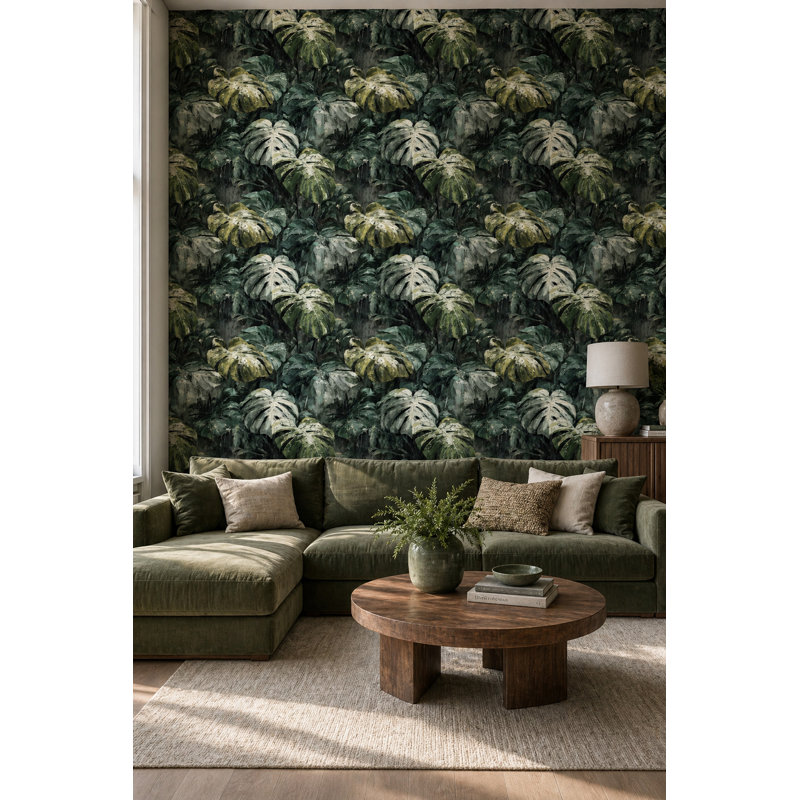 Rouleau de papier peint mural tropical tropical, Non-Woven Non-Pasted
