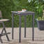 Outdoor Minimalist Acacia Wood Square Bar Table, Weather-Resistant And Stylish For Patio Or Dining Area