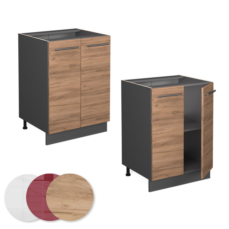 Fame 306 + front white HGL_60 x 82 x 51.6, Brown/Grey