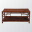 Table basse en rotin naturel avec tablettes ouvertes H 18,22 po x l 41,75 po x P 27,81 po Clemency