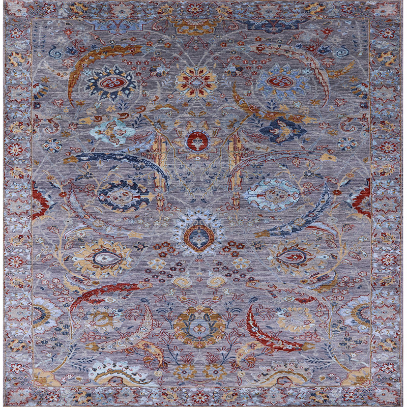 Floral Indoor Rug, Square 8'