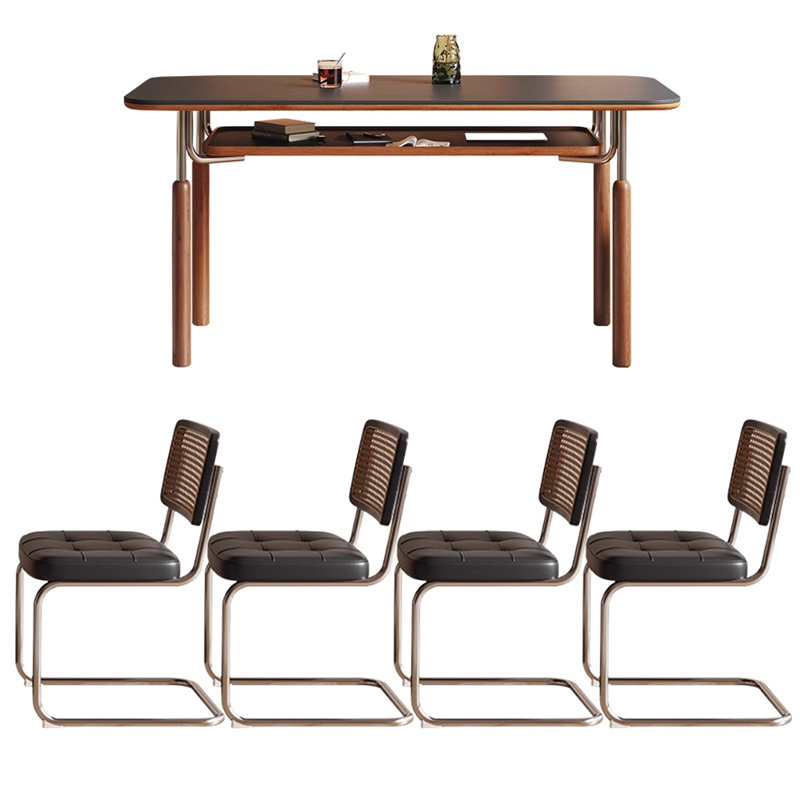 Ensemble de table Vintage Rock Slab Ash, H 29,52 po x L 55,11 po x l 31,49 po