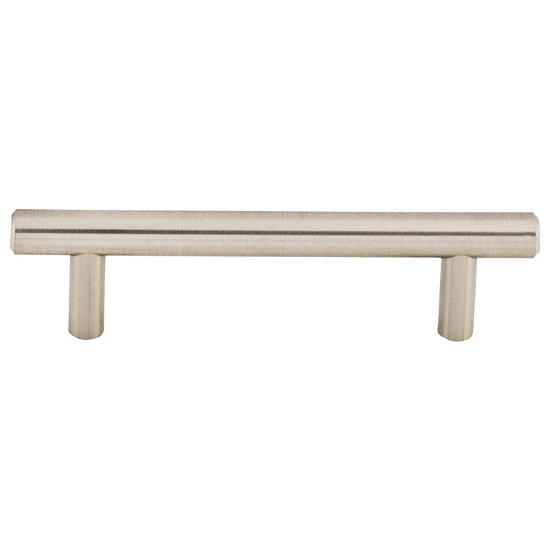 Modern Black Steel Bar Pull with Mounting Hardware