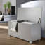 Wooden Storage Box Grey Ottoman Box Storage Chest Trunk
