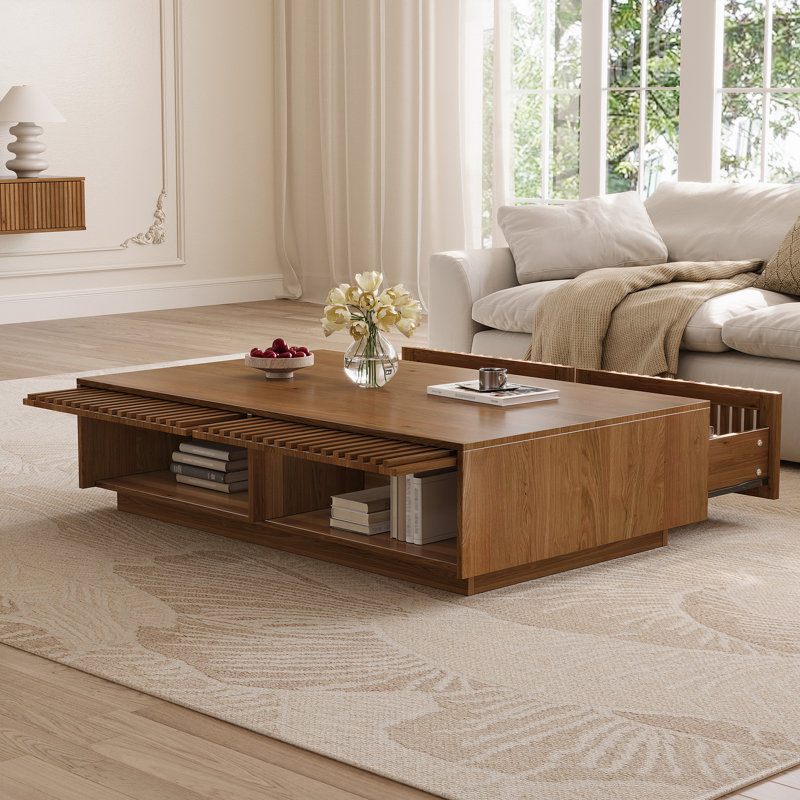Tables basses et tables de rangement avec rangement, panneau de fibres à densité moyenne 47,2 po