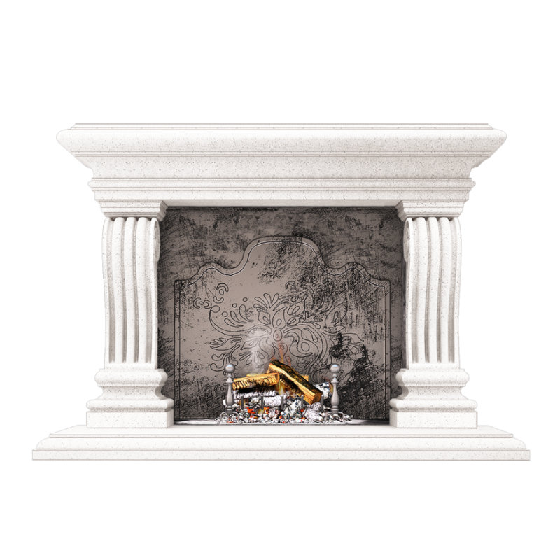 San Lazzaro Fireplace Surround, Acid Wash White