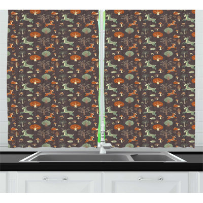 Ruffled Kitchen Curtain
