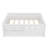 Full Size Bed with Built-in Bookshelves, Small Staircase, High-Quality Safety Rails & Trundle, White-373334174-373334173