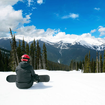 Man Snowboarding - Wrapped Canvas Print