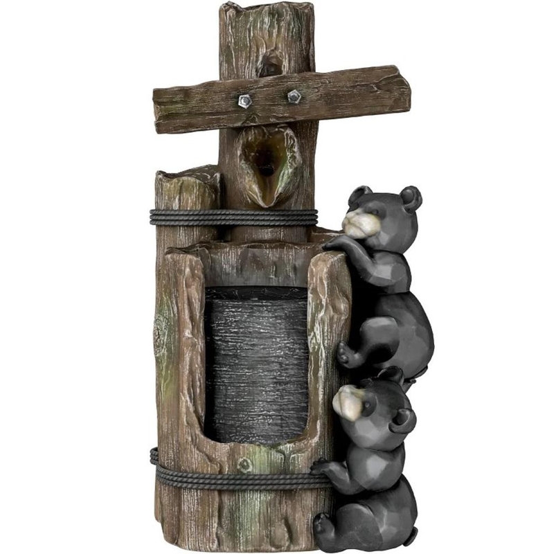 3-Tier Resin Waterfall Fountain (Black+Brown)