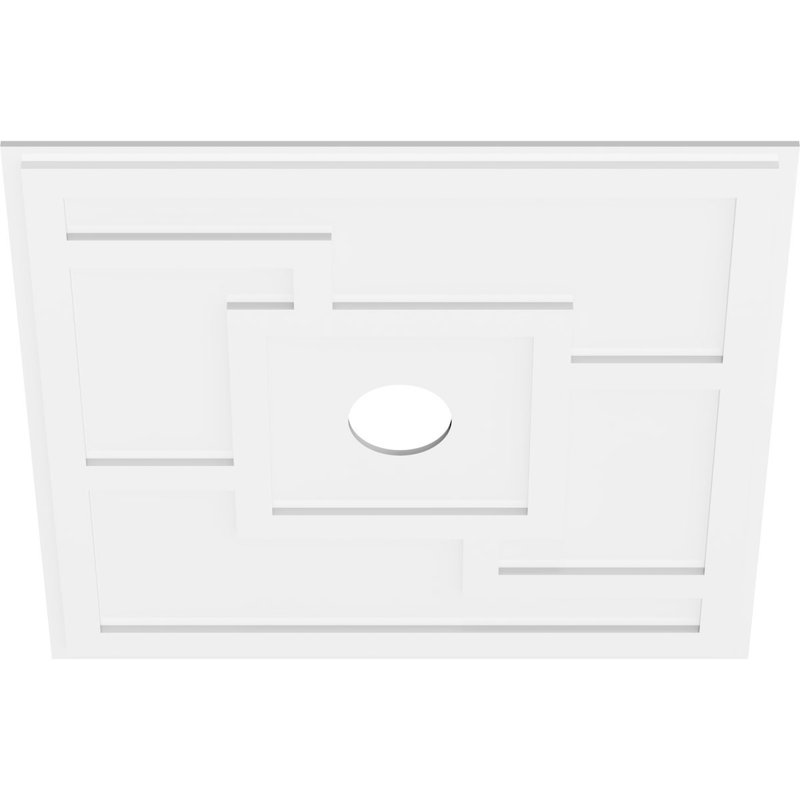 Médaillon de plafond contemporain en PVC de qualité architecturale Knox, H 1 po x l 36 po x P 36 po