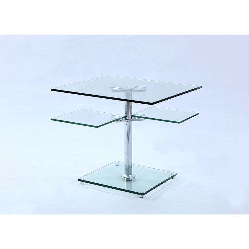 Henrika Contemporary Multi-Top Glass Lamp Table