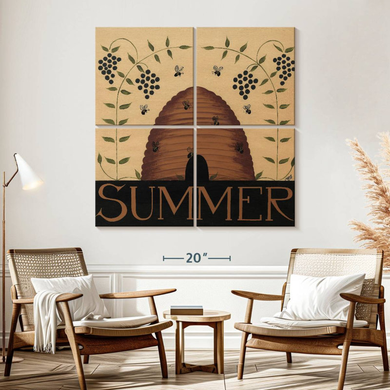 Abeilles d'été Brampt, H 57 po x l 57 po