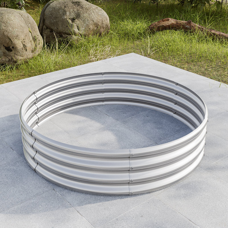 Raised Garden Bed Kit - Metal Raised Bed Garden For Flower Planters, Vegetables Herb, Silver