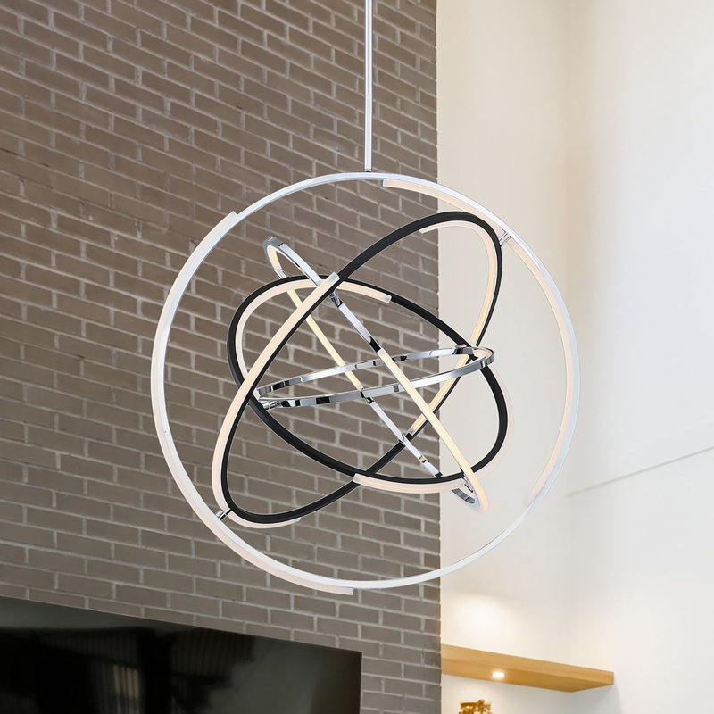 Trilogy 1 - Light LED Single Pendant, Polished Nickel