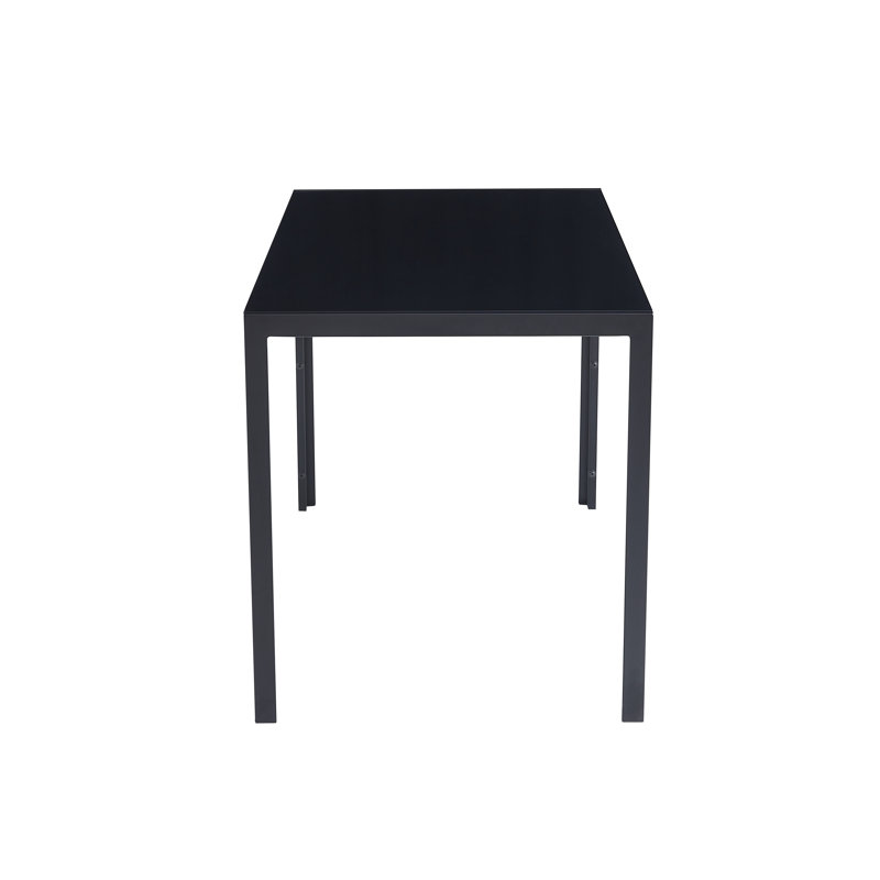 Table de salle à manger Majlis, H 29,39 po x L 47,10 po x P 27,42 po, Noir