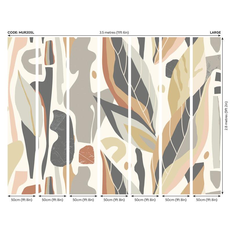 Auberta Mural,  350cm L x 280cm W , Grey
