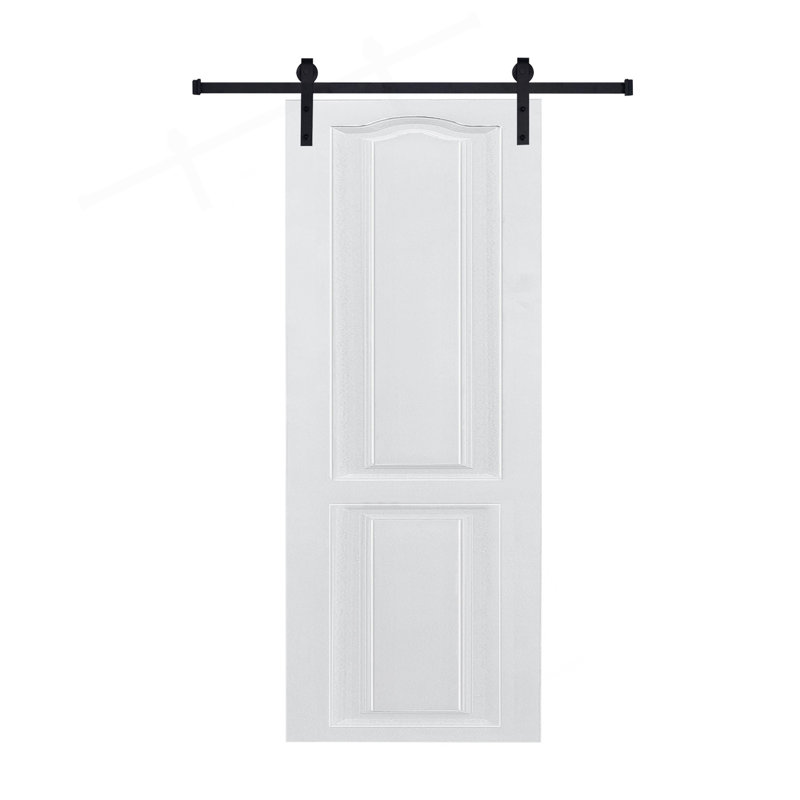 Porte de grange blanche fabriquée à commande numérique par ordinateur 3/4 po 32 po x 84 po d'épaisseur avec trousse de quincaillerie