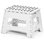 Small Folding Plastic Step Stool White