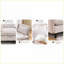 Canapés modulaires pour le salon, canapé en L 4 places en velours côtelé avec repose-pieds mobile, style rétro-moderne | Beige | Bois et tissu
