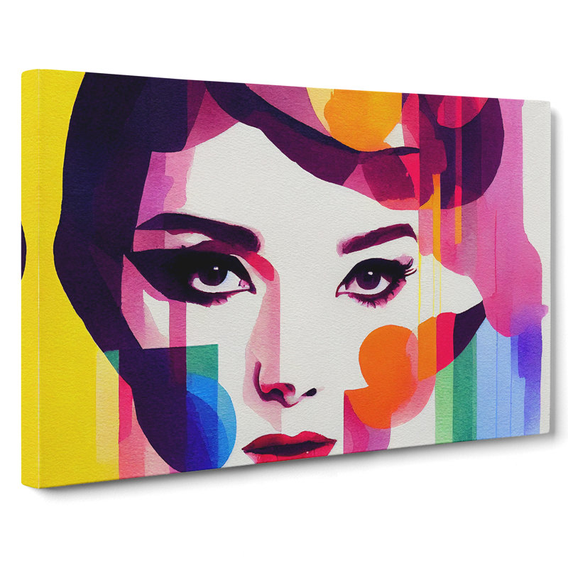 Colourful Woman Vol.2 Abstract - Wrapped Canvas, 35cm H x 50cm W x 3cm D