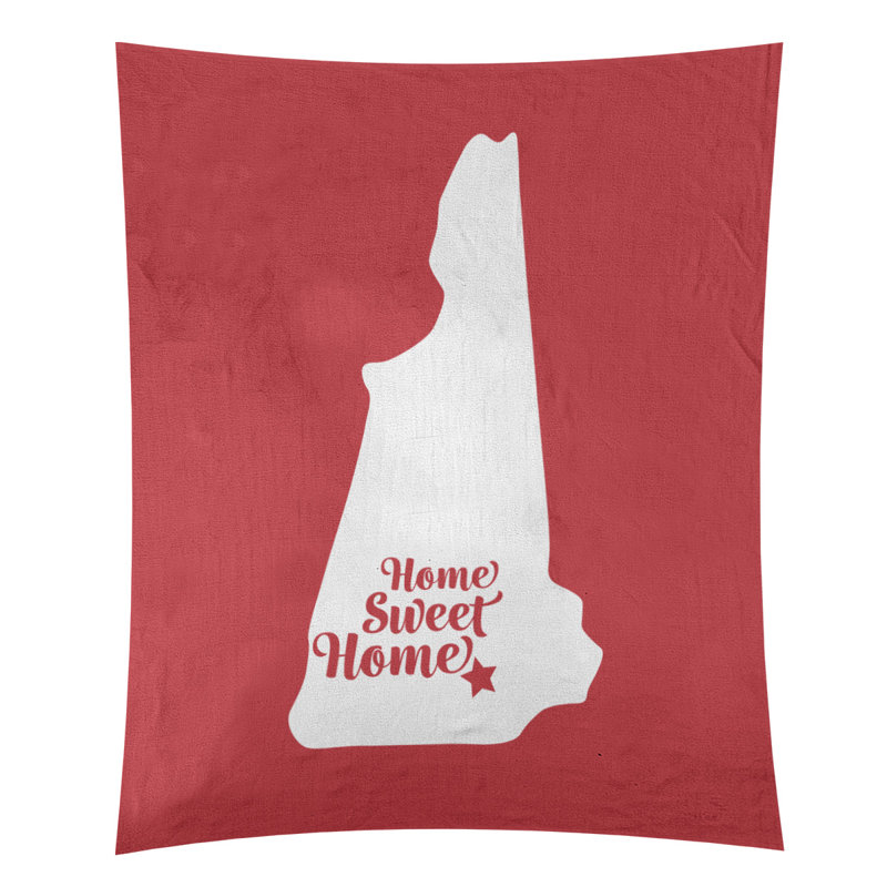Tapisserie murale Home Sweet Manchester, H 27,5 po x l 37,5 po, Rouge