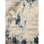 Hand Knotted Abstract Area Rug in Beige/Gold/Navy
