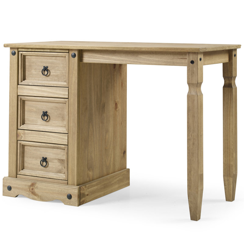 Francesville Solid Wood Writing Desk, Corona Brown