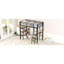 Lit mezzanine simple en métal noir avec bureau et tablette