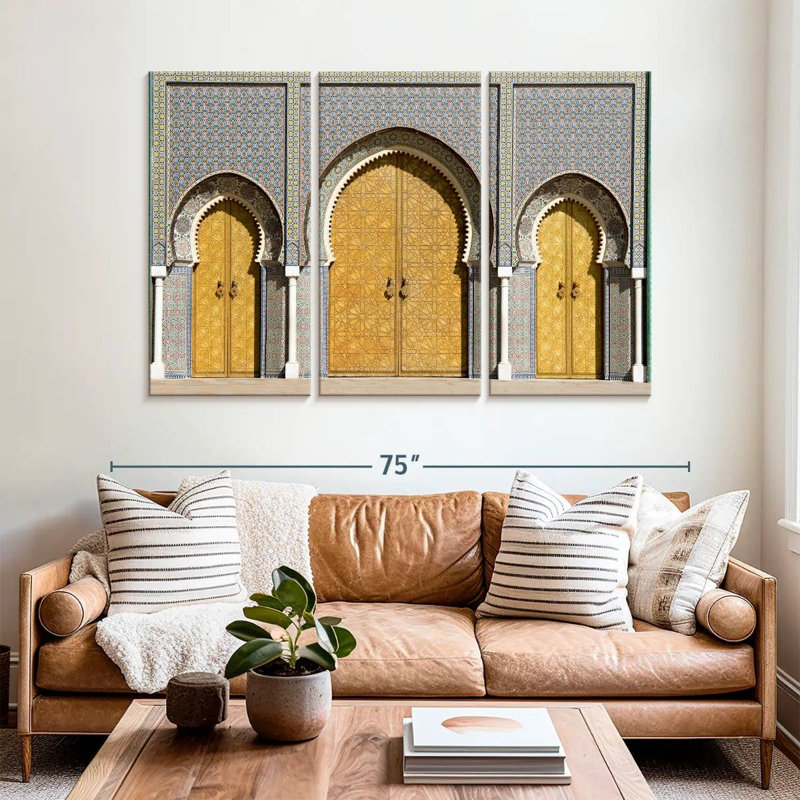 Lilie Palace Doors In Morocco, 42" H x 65" W
